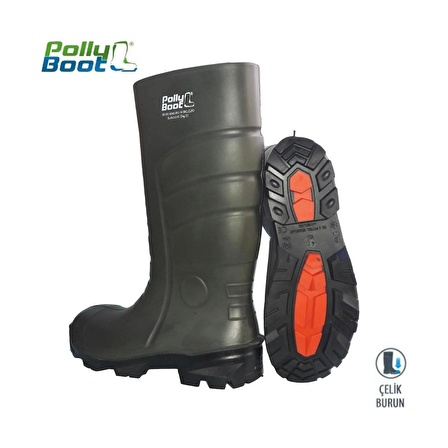 Polly Boot Çelik Burunlu Çizme Yeşil 41 Numara