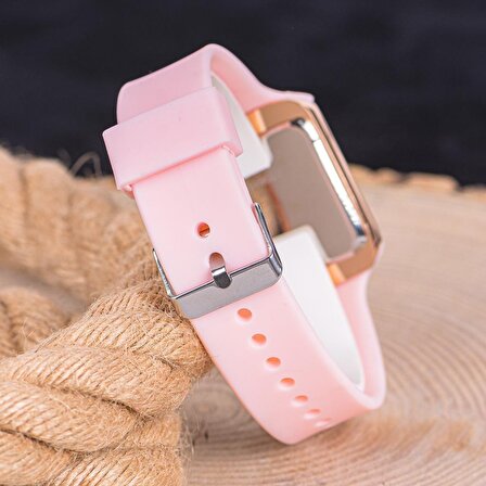 Pinkoli Watch Pembe Renk Dokunmatik Led Ekran Rose Kasa Kız Çocuk Kadın Saati ST-304002