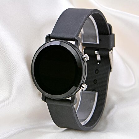 Kadın Siyah Renk Silikon Kordon Dijital Led Kol Saati ST-304121