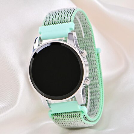 Kadın Kol Saati Mint Yeşil Cırtlı Kordon Yetişkin Kız Çocuk Saati ST-304164 