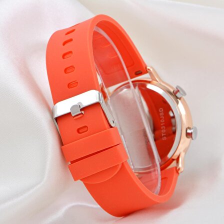 Kadın Kırmızı Renk Silikon Kordon Rose Dijital Led Kol Saati ST-304170