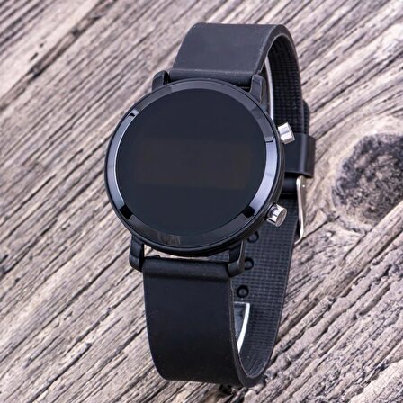 Genç Kız Kadın Kol Saati Çocuk Yetişkin Led Saat Siyah Silikon Kordon Unisex Model ST-304321