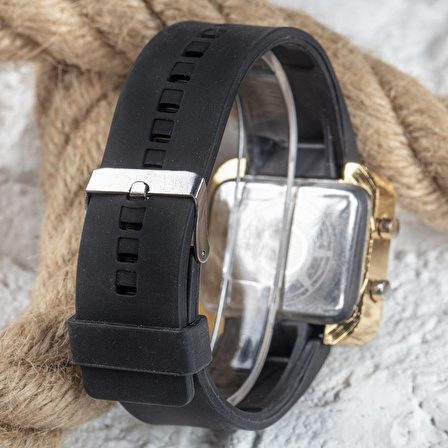 WATCH LED Mini GOLD BLACK Kadın Genç Kız Unisex KOL SAATİ