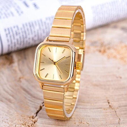 Gold Renk Minimal - Çelik Kadın Kol Saati