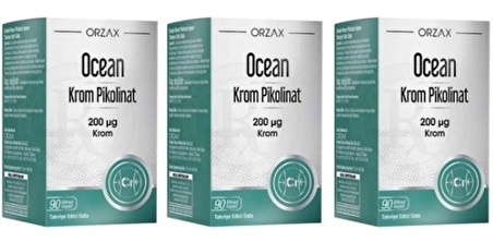 Ocean Krom Pikolinat 200 mcg 90 Kapsül X 3 Adet