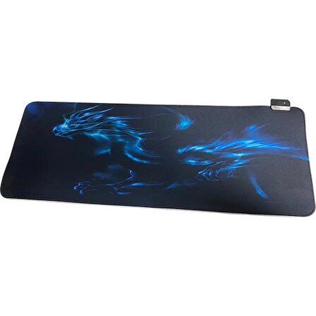 Aksesuarcı 80X30CM Büyük Boy Xxl Resimli Desenli Mousepad Rgb LED Işıklı Gaming Gamer Oyuncu Mouse Pad