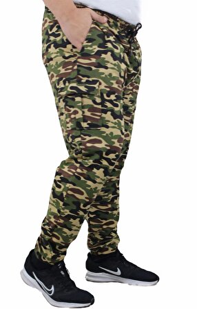 Starbattal Büyük Beden Commando Camouflage Erkek Esofman Altı 23501 BEJ