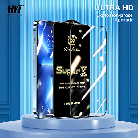 Iphone 12 Super X Kavisli Ekran Koruyucu Kırılmaz Cam Ultra Kalınlık 0.4mm