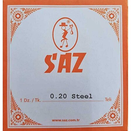 SAZ STC20 Saz Teli Düzine 0.20mm