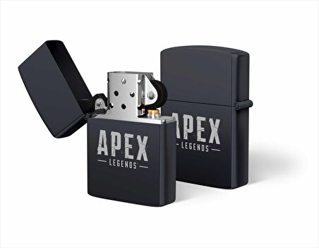 Apex Tasarımlı  Benzinli Metal Çakmak Lazer Baskı
