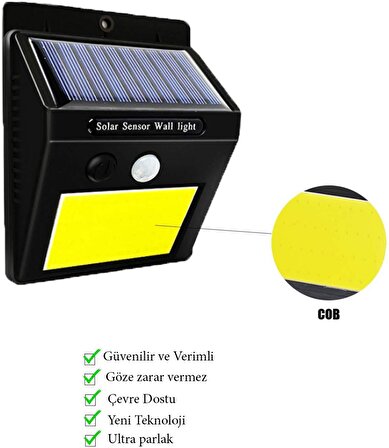 Dekoratif Güneş Enerjili Lamba 48 Ledli Solar Bahçe Aydınlatma Dış Mekan Yeni Teknoloji