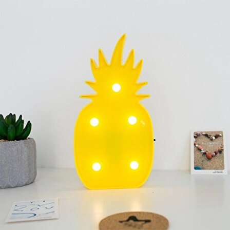 Dekoratif Hediye Çocuk Odası 3D Led Işıklı  Ananas Masa Duvar Gece Lambası Ücretsiz Kargo