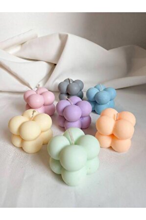 Dekoratif Sevgiliye Sürpriz Süsleme 25 Adet Özel Mini Bubble Mum Nikah Nişan Kına Hediyelik 5 Renk