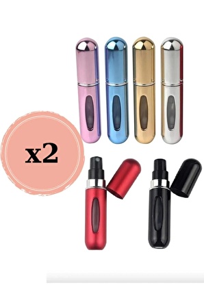 Taşınabilir Mini Doldurulabilir 2 Adet Parfüm Şişesi Atomizer Parfüm Şişeleri Boş Küçük