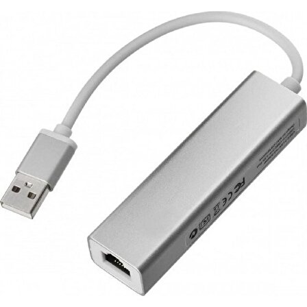YENİLZD Aluminyum USB to RJ45 Ethernet + USB 3 Port HUB Çoklayıcı