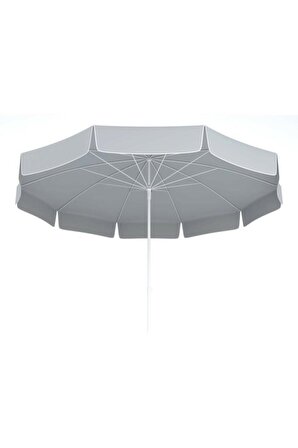 10 Telli Plaj Balkon Bahçe Şemsiyesi Eğilebilir 200 cm Çap Kalın Kumaş