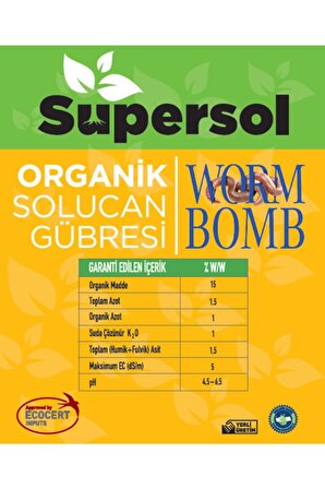 Wormbomb 1lt organik Sıvı Solucan Gübresi