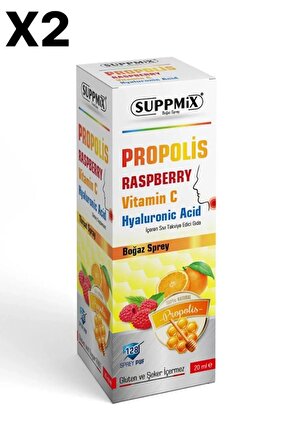 suppmix suppmix Propolis Boğaz Sprey 20 Ml 2'li set - Vitamin C/Hyaluronic Acid