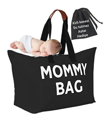 Sevbags Mommy Çok Amaçlı Unisex Bebek Bakım Çantası Siyah