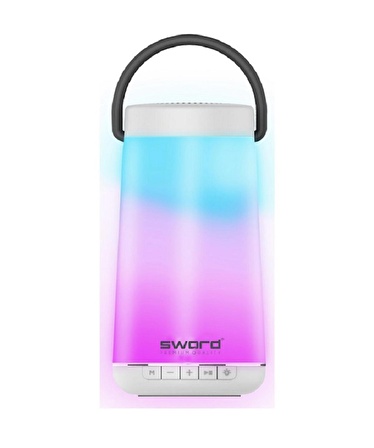 Sword SW-0002 Rainbow Picnic Kablosuz Bluetooth Hoparlör BEYAZ