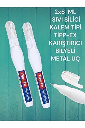 2 ADET 8 ML DAKSİL SIVI SİLİCİ KALEM TİPİ TİPP-EX KALEM DAKSİL