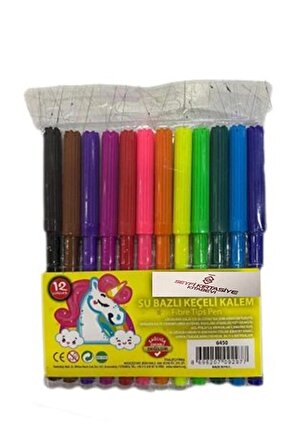 12 Renk Keçeli Kalem Boyama Kalemi