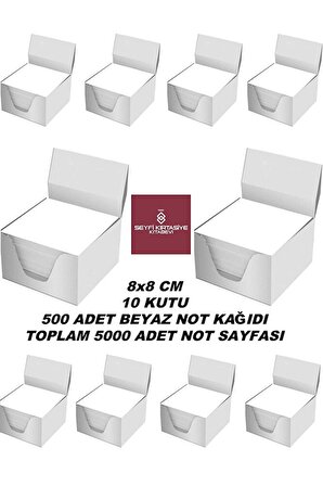 8X8 CM KÜP NOT 500 SAYFA X 10 PAKET TOPLAM 5000 SAYFA