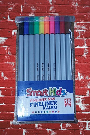 Smart Kids 10 Renk Fineliner Ince Uç Keçeli Kalem 0,4 Mm