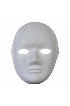 Yüksek Kalite Lastikli Boyanabilir Boyama Maskesi Kağıt Karton Maske - 25 Adet