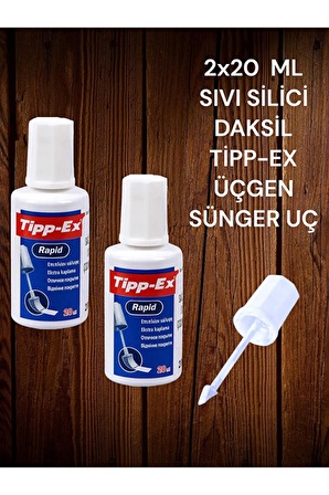 2 ADET 20 ML DAKSİL SIVI SİLİCİ SÜNGER ÜÇGEN UÇ TİPP-EX