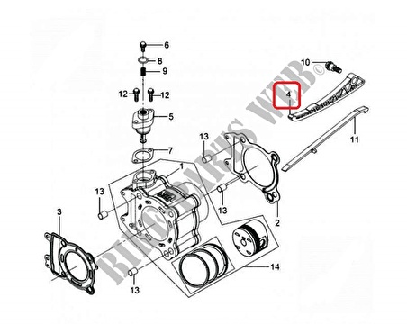 SYM ESKİ MODEL GTS 250 EKSANTRİK ZİNCİR GERGİ ÇUBUĞU