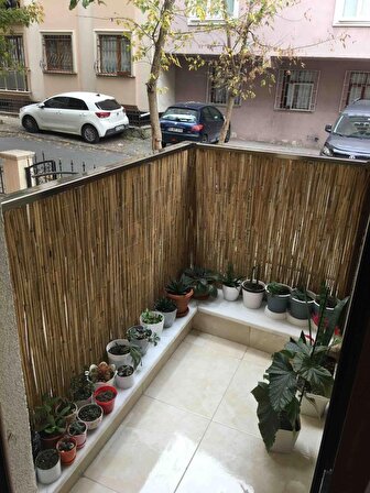 80cm.x2m. Bambu Hasır Balkon Çiti Bahçe Çiti 