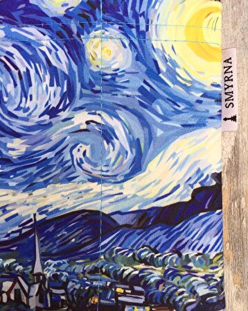 Kitap Kılıfı - Tablet Kılıfı - Ebook Kılıfı ( Yıldızlı Gece , Van Gogh , Siyah )