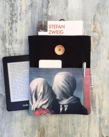 Kitap Kılıfı - Tablet Kılıfı - Ebook Kılıfı ( Aşıklar , Rene Magritte )