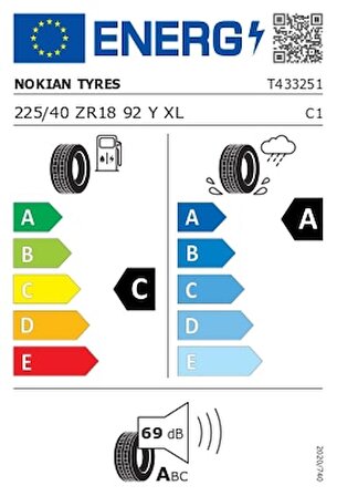 Nokian Powerproof 1 225/40 ZR18 92Y XL Oto Yaz Lastiği ( Üretim Yılı: 2024 )