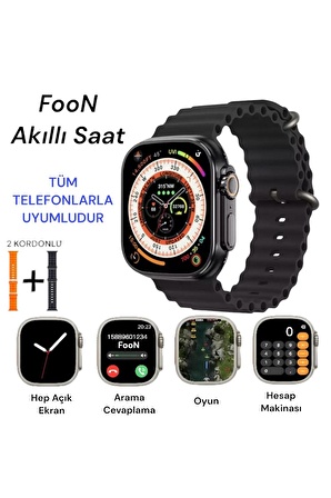 Watch 8 Akıllı Saat T800 Çift Kordonlu Ultra Akıllı Saat Ios Ve Andorid Uyumlu Smartwatch