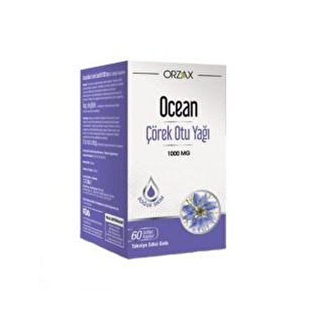 Orzax Ocean Çörek Otu Yağı 1000 mg 60 Kapsül