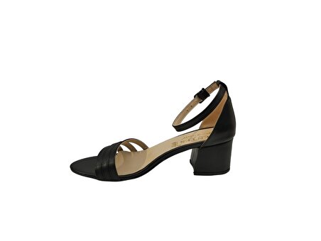 Ventes 6391504Z Tek Bant 5 cm Kalın Topuklu Günlük Kadın Sandalet Topuklu Ayakkabı