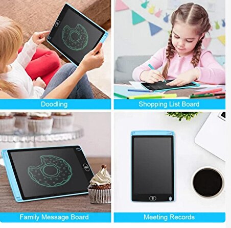 qasulYeni Nesil Dijital Çocuk Yazı Çizim Resim Bas Sil Yazı Tahtası Çocuk Çizim Tableti Lcd 8.5 Inc