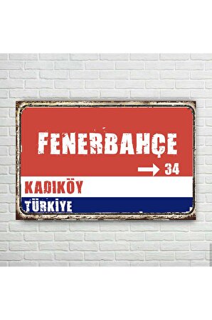 Fenerbahçe Tabela Retro Ahşap Poster