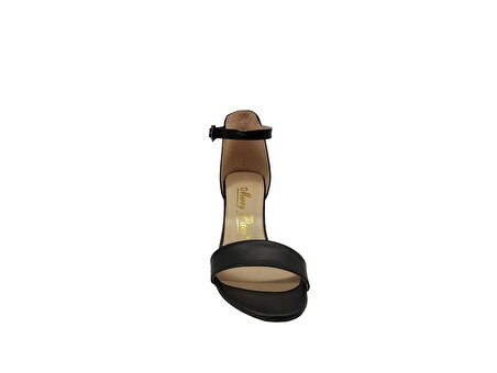 Merry Pace Tek Bant 7 cm Kalın Topuklu Günlük Kadın Sandalet Topuklu Ayakkabı
