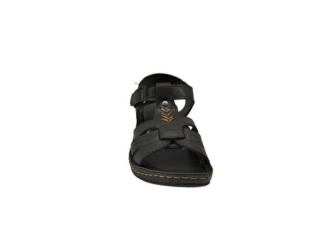 Polero 14825Z Ortopedik Cırtlı 3 cm Topuk Boyu Günlük Kadın Sandalet Ayakkabı
