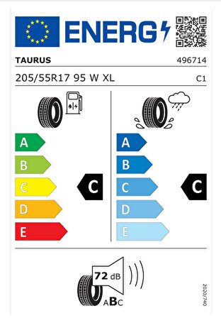 Taurus 205/55 R17 95V XL Ultra High Performance Yaz Lastiği Üretim 2024