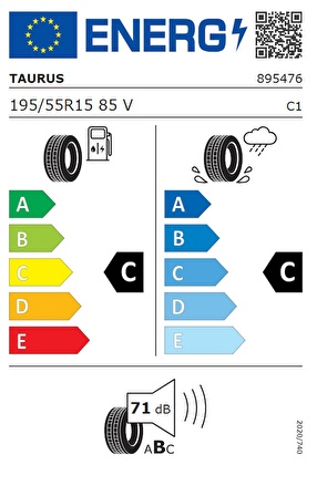 Taurus 195/55 R15 85V High Performance Binek Yaz Lastiği Üretim 2024