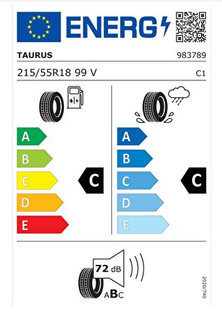 Taurus 215/55 R18 99V XL Ultra High Performance Yaz Lastiği Üretim 2024