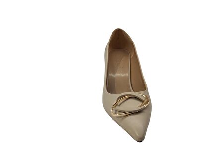 Ventes 573439Z Sivri Burun Toka Detaylı Kadeh Topuk Günlük Kadın Topuklu Ayakkabı