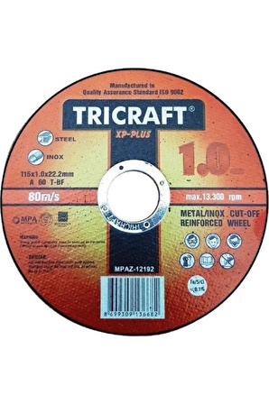 Meşem Trıcraft X Plus 115X1X22.23 mm Inox Kesici Taş MEŞEM-3301