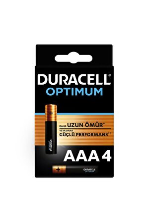 Duracell Optimum Alkalin Pil AAA 4'' lü Paket