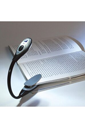 Kitap Okuma Işığı Led Booklight Kıskaçlı Pilli Model Led Işık