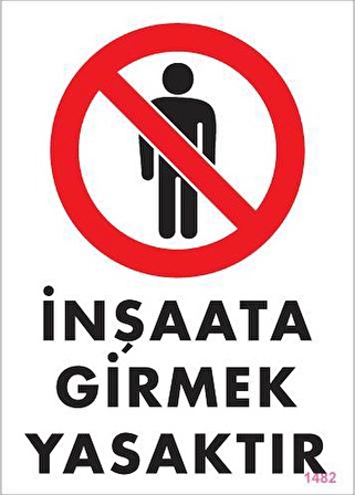 İnşaata Girmek Yasaktır Levhası 25x35 KOD:1482